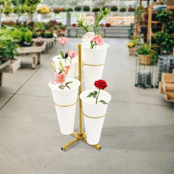Flower Display Stand with 4 Pieces Buckets - Bed Bath & Beyond