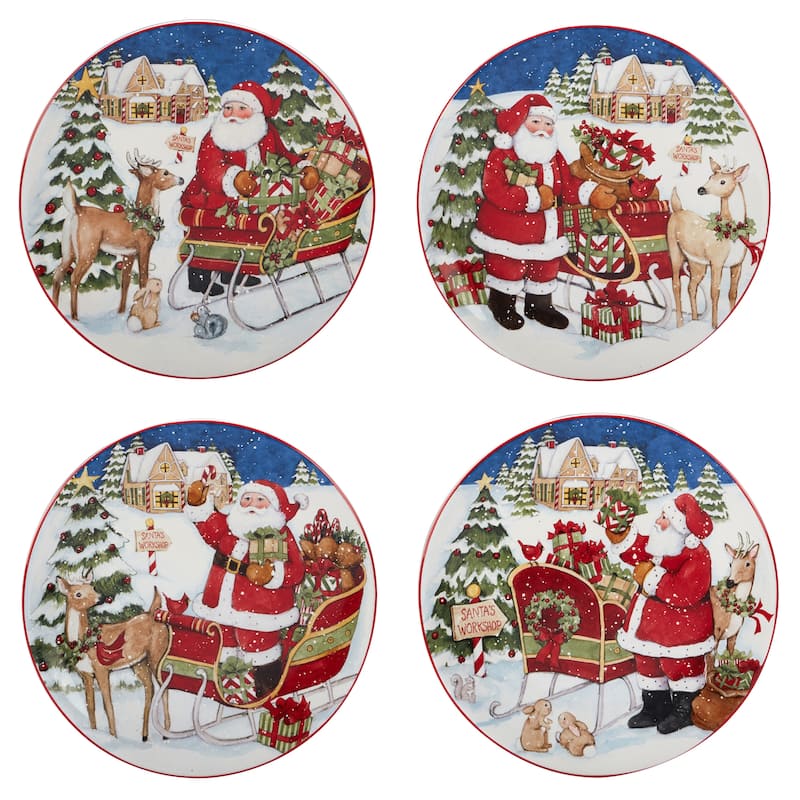 Certified International Santa's Workshop 16 Pc. Dinnerware Set, Service for 4