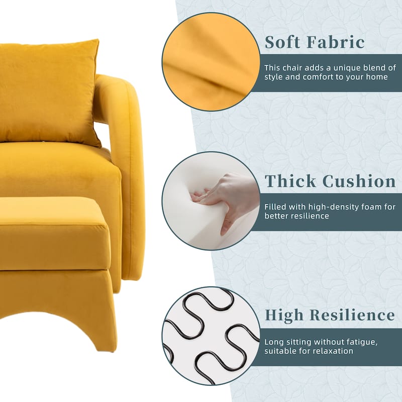 Mid Century Modern Barrel Chair Upholstered Club Tub Round Arms Chair for Living Room