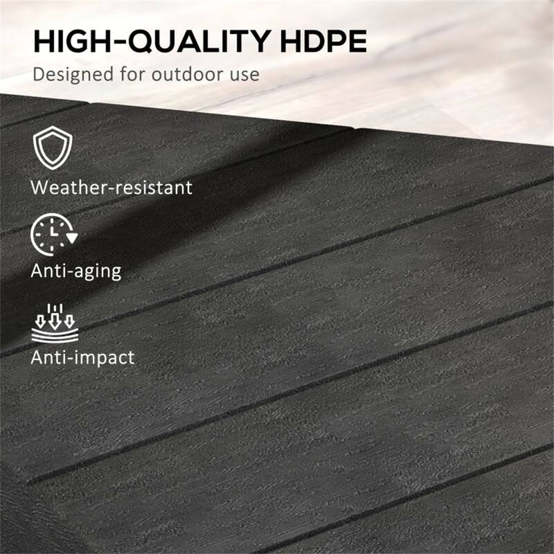 HDPE Cantilever Umbrella Weight Plates Set for 8 to 10 Foot Outdoor Umbrellas Water or Sand Fillable - 31.5" L x 31.5" W x 5" H