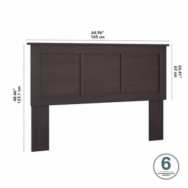 dimension image slide 3 of 4, Queen Ash Grey Headboard