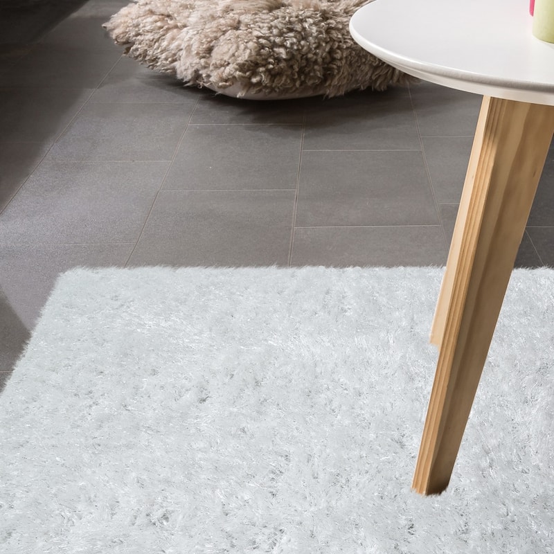 Soft Shag Rug For Bedroom & Living-Room Glossy Yarn