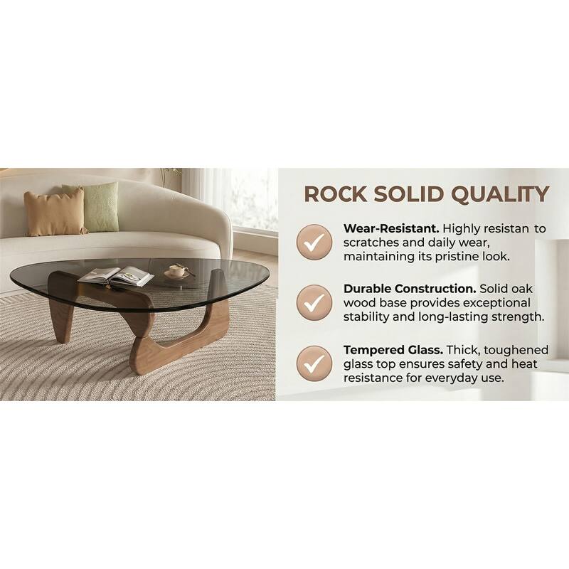 Modern Minimalist Creative Round Side Table - Dual Indoor/Outdoor Use Glass Top with Walnut Legs