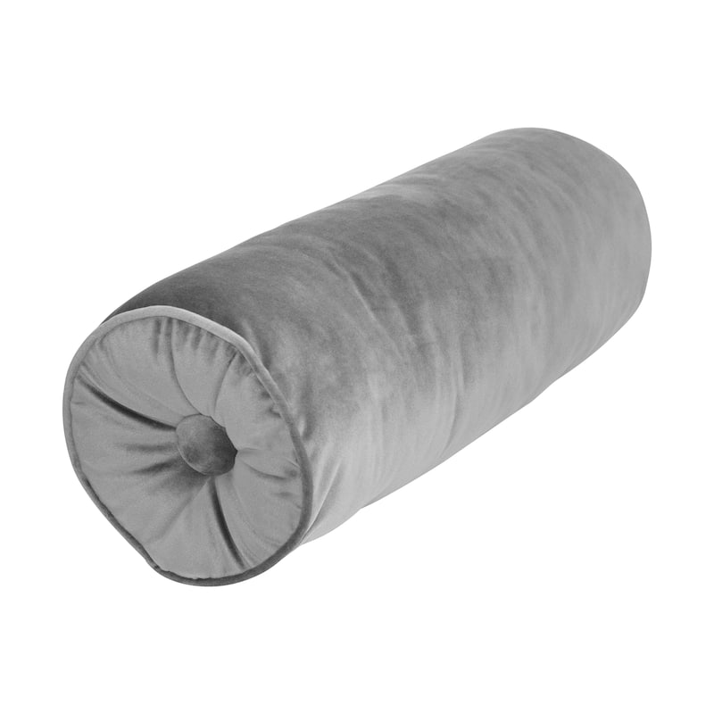 Edie At Home Luxe Velvet Neckroll Decorative Throw Pillow 7x18