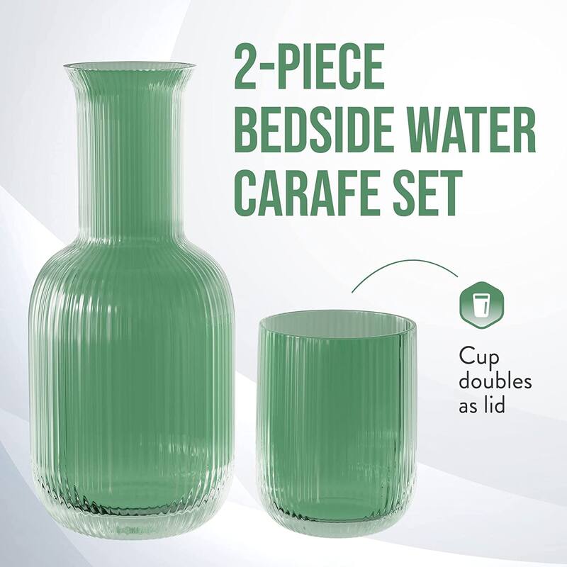 American Atelier Bedside Water Carafe with Tumbler/Lid
