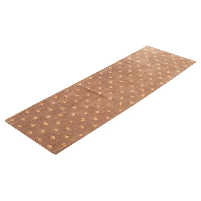 ECARPETGALLERY Hand-knotted Opulence Brown Wool Rug - 2'9 x 8'8
