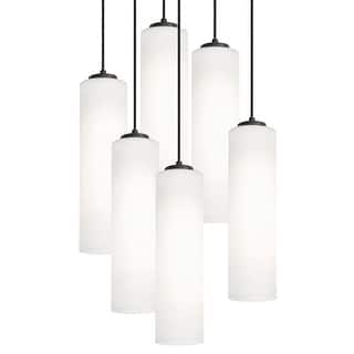 AFX LEOP0412MBRND6 Leo 6 Light 24" Wide Multi Light Pendant