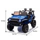 preview thumbnail 61 of 98, 24V Ride-On Car with Double Seat Bluetooth Remote Control MP3 Player and LED Lights Blue