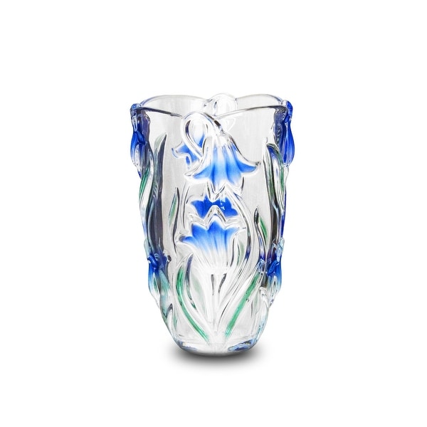 Studio Silversmiths Blue Danube Collection Crystal Vase