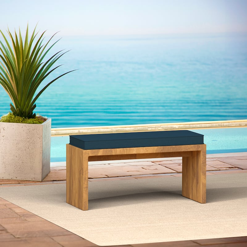 ARDEN Foam Outdoor Double Welted Bench Cushion, 48 x 18