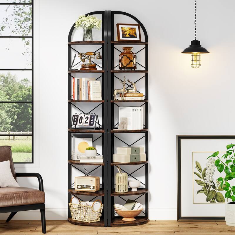 6 Tier/ 7 Tier Corner Shelf, Corner Bookshelf Plant Stand Display Rack
