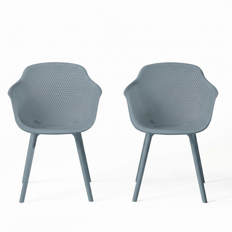 Lotus Outdoor Modern Dining Chairs (Set of 2) by Christopher Knight Home - 24.00" W x 20.50" L x 32.20" H