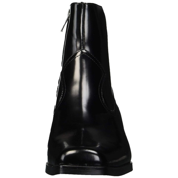 square toe black boots womens