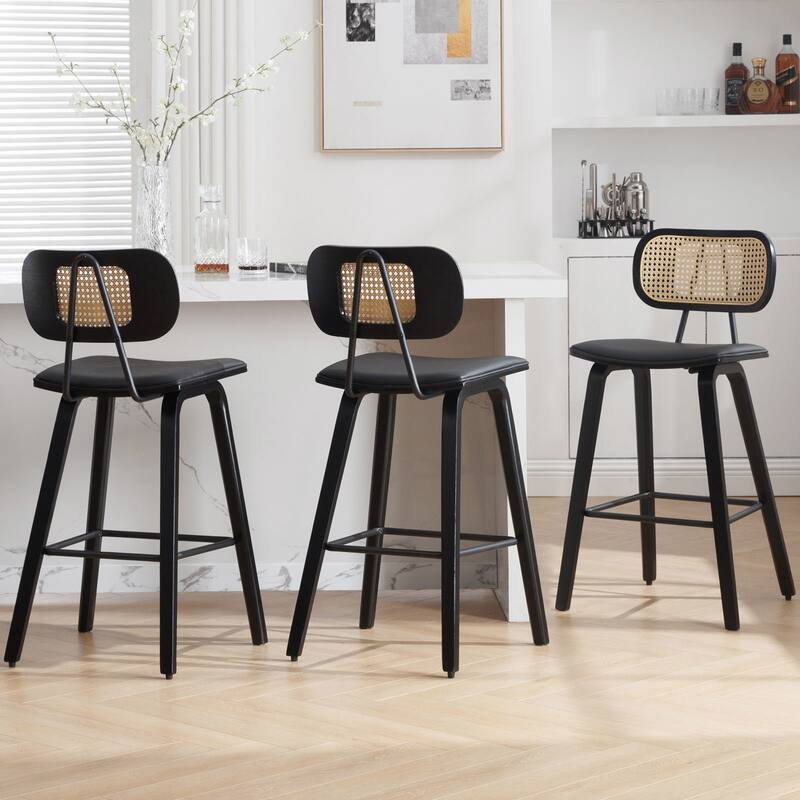 26-Inch Upholstered Counter/ Bar Stools Set of 2 or 3 - 35.1"H x 17.7"W x 19.5"D