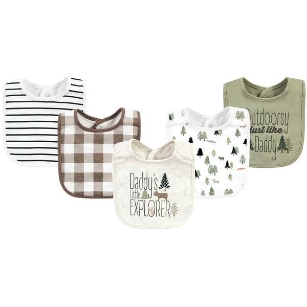 slide 1 of 1, Hudson Baby Infant Boy Cotton Bibs, Daddys Explorer, One Size - Daddy'S Explorer - One Size