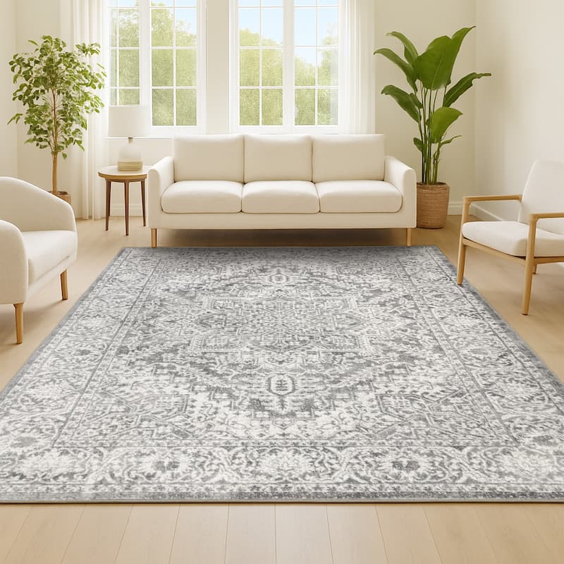 JONATHAN Y Traditional Persian Vintage Medallion Area Rug