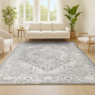 JONATHAN Y Traditional Persian Vintage Medallion Area Rug