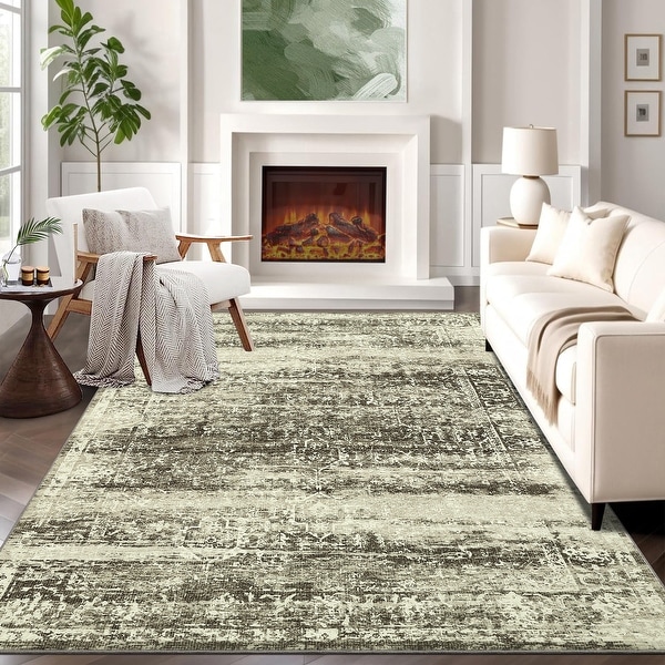 Garvee Machine Washable Non-slip Rug for High-traffic Areas - Bed