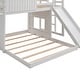 preview thumbnail 17 of 23, Twin Over Twin Loft Bunk Bed Playhouse Bedframe with Slide and Roof