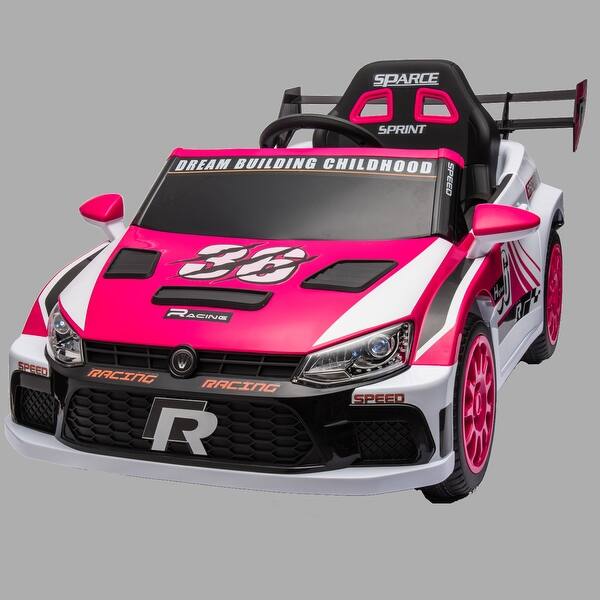 slide 2 of 10, Kids Ride-On Car 12V with Two Doors, Music, Bluetooth, 2.4G Remote Control Pink