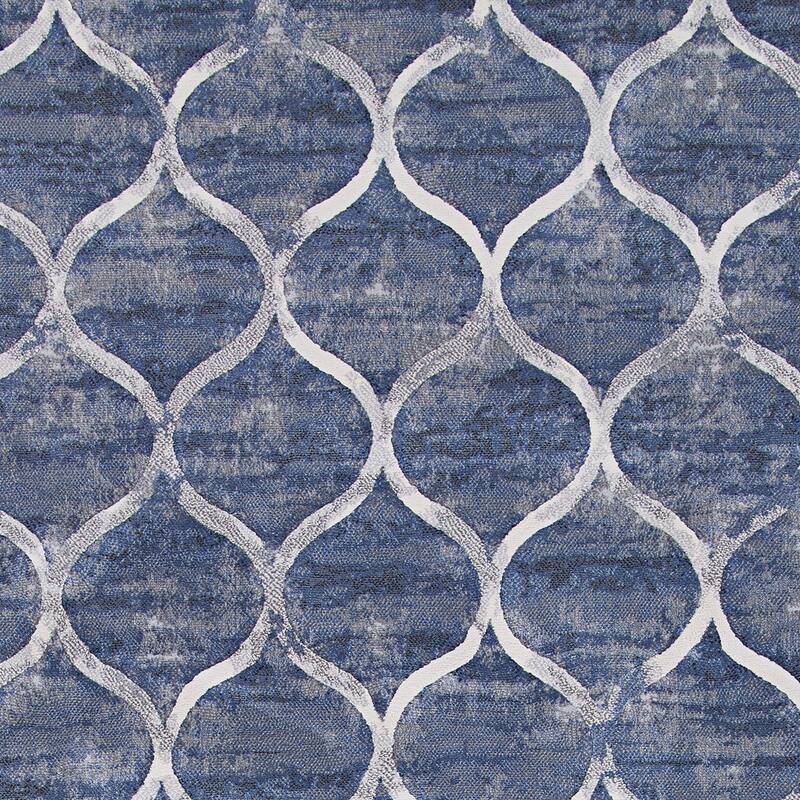 Dream Decor Rugs Provencal Kiss Blue Trellis Area Rug