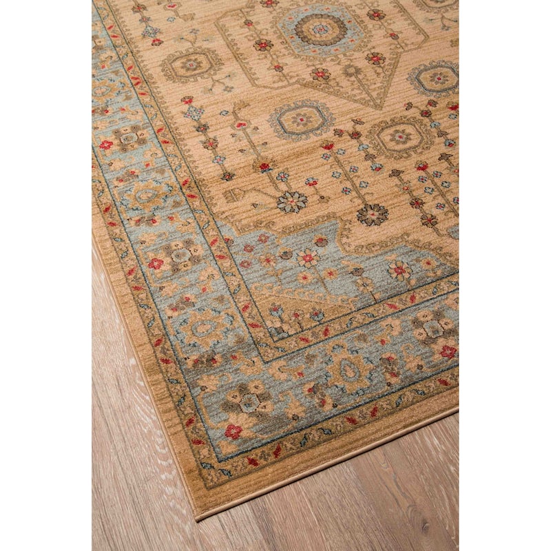 ECARPETGALLERY Machine Woven Lynda Beige Area Rug