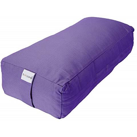 Sol Living Rectangular Yoga Bolster Meditation Cushion - Cotton