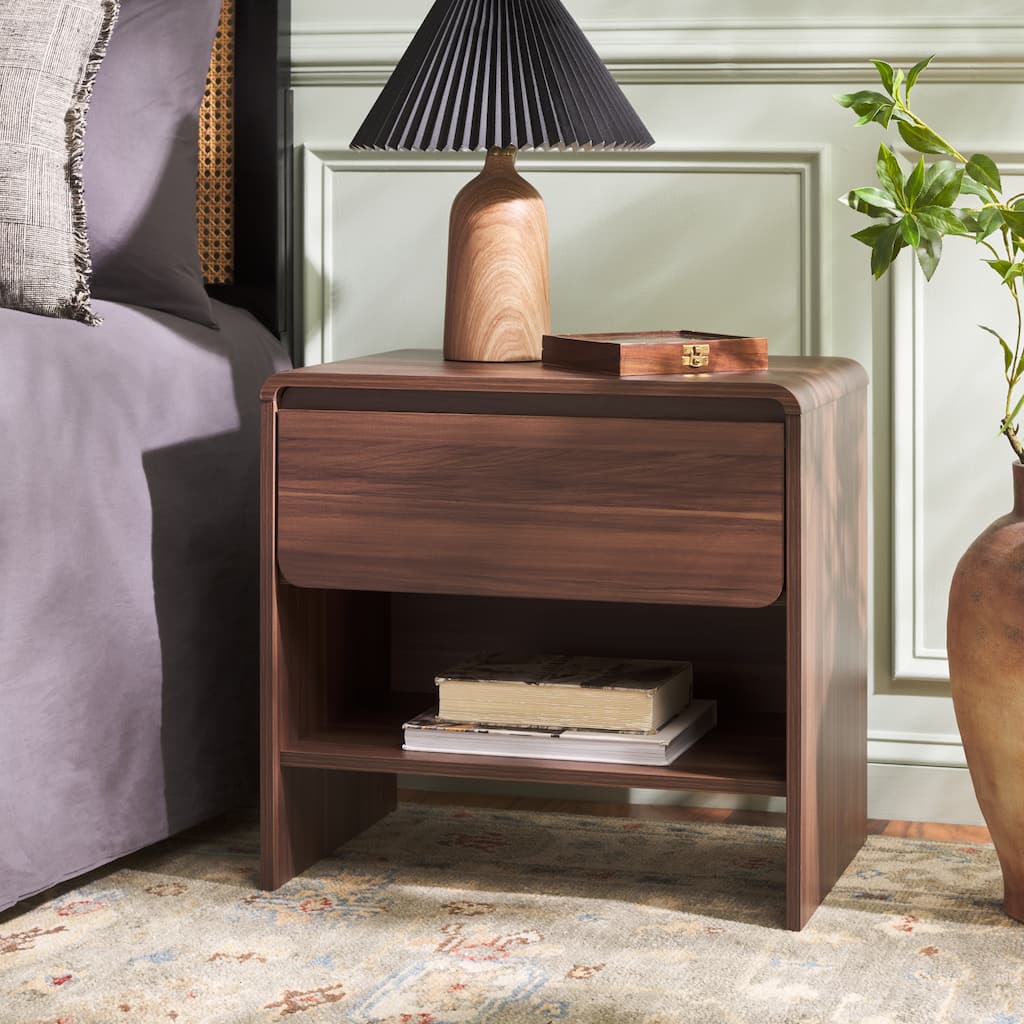 SAFAVIEH Arsenio 1-Drawer 1-Shelf Nightstand Table