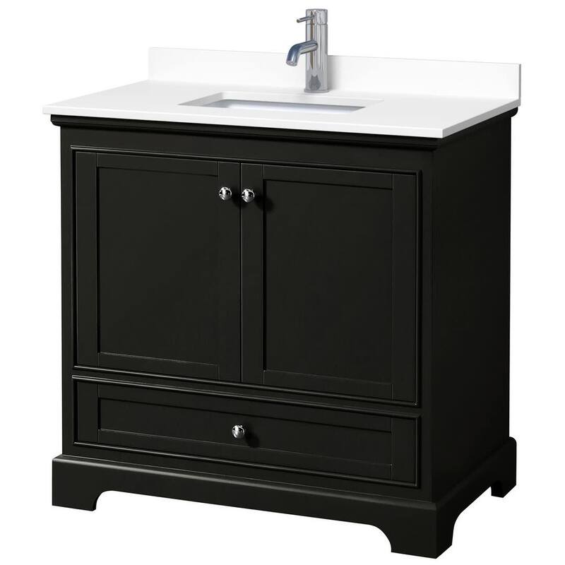 Wyndham Collection Deborah 36" Free Standing Single Basin Vanity Set