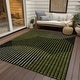 preview thumbnail 1 of 47, Machine Washable Indoor/ Outdoor Abstract Stripe Chantille Rug Olive - 10' x 14'