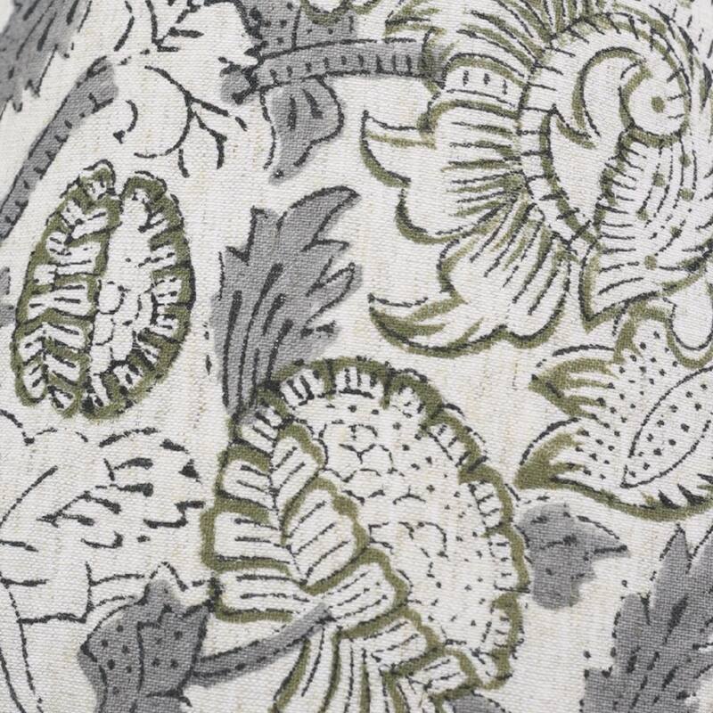 Fabdivine Akash Ganga Handmade Viscose Linen Floral Block Print Lampshade - Traditional Table Lamp Cover for Home Décor - 10 x 11 x 10