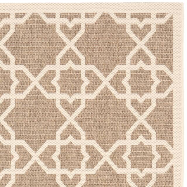 SAFAVIEH Courtyard Lawanda Trellis Indoor/ Outdoor Waterproof Patio Backyard Rug