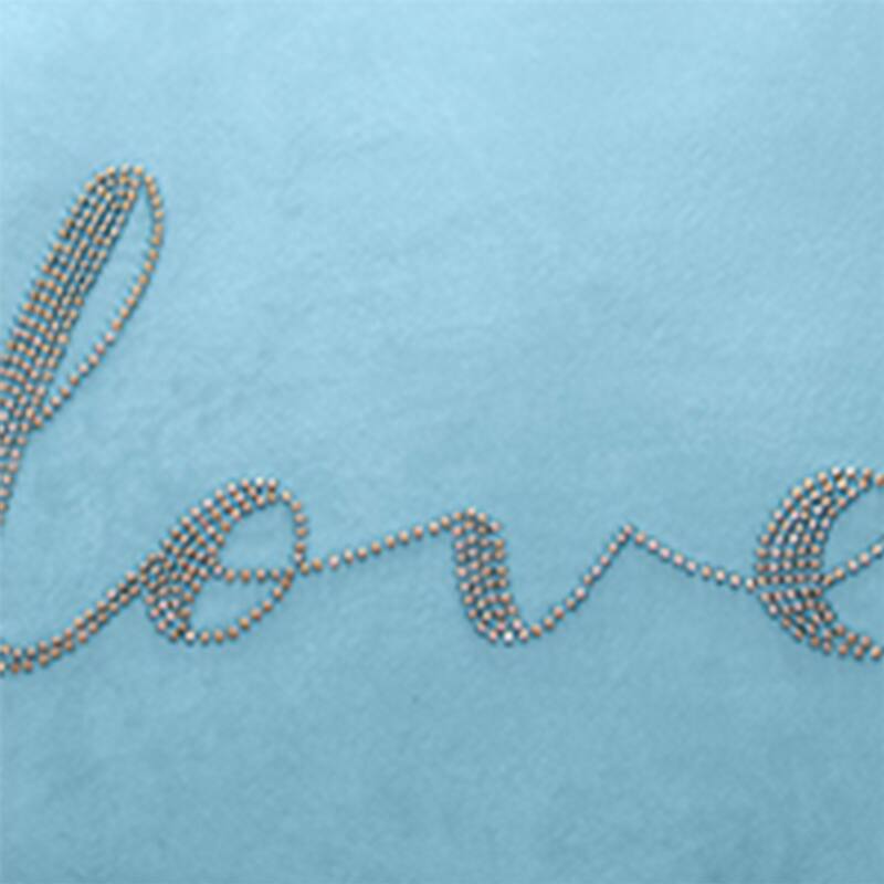 Edie At Home Celebrations Beaded 'Love' Decorative Pillow 12x18