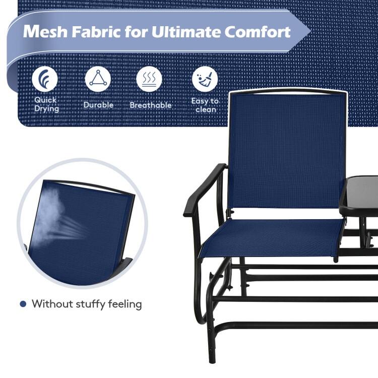 Comfortable 2-Person Loveseat for Patio and Garden - 57" x 28" x 38" (L x W x H)