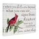 preview thumbnail 11 of 9, Stupell Believe Love Never Dies Inspirational Cardinal Bird Word Design Canvas Wall Art