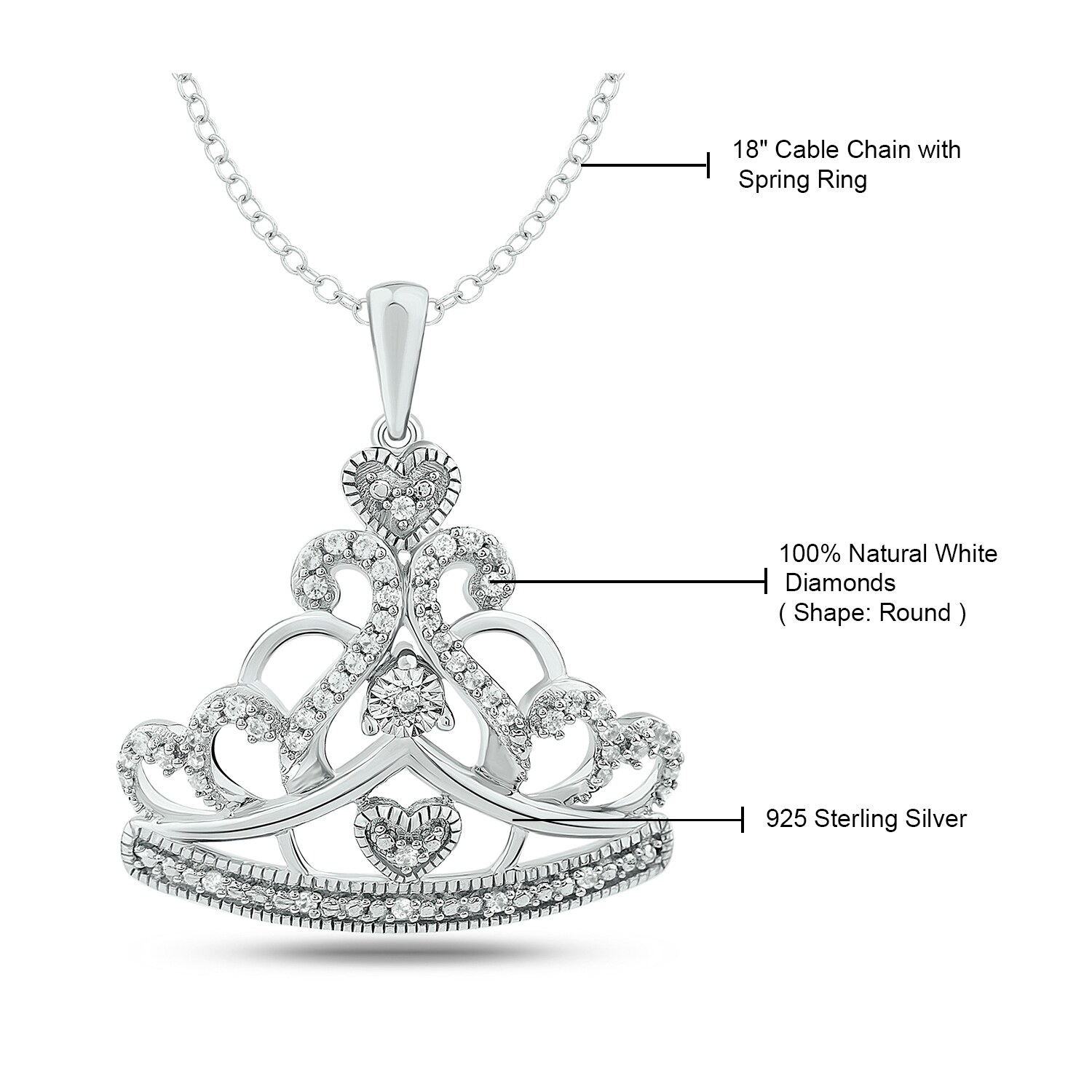 princess crown necklace