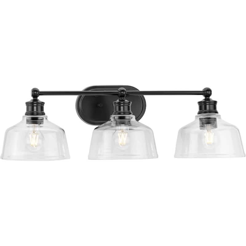 Progress Lighting P300397 Singleton 3 Light 27" Wide Bathroom Vanity - Matte Black