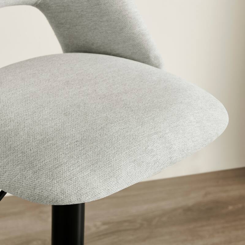 Roundhill Furniture Nuvia Contemporary Adjustable Barstool with Upholstered Swivel Seats, Set of 2