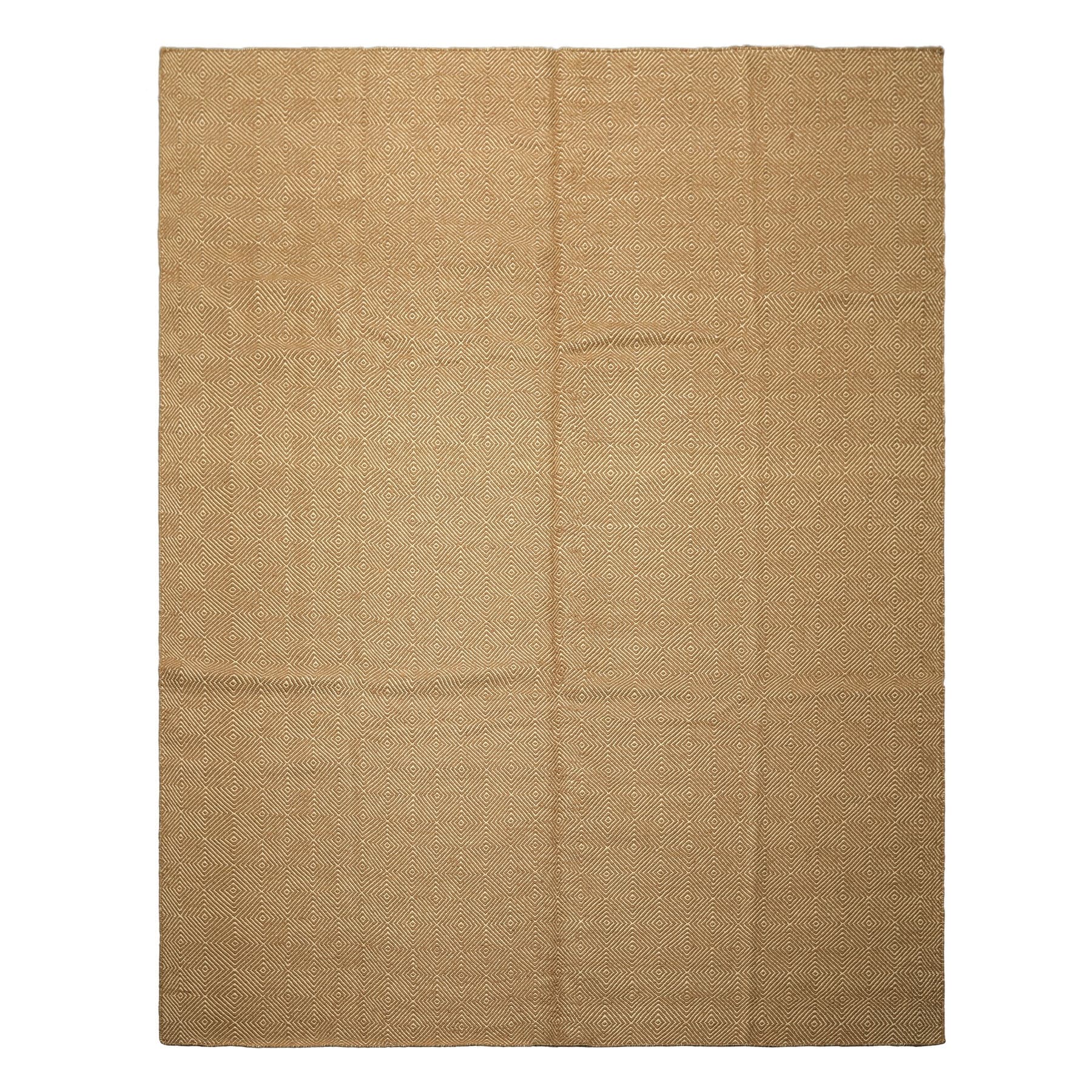 8x10 Hand Woven Wool Gold Kilim Modern & Contemporary Flatweave Rug - 8' x 10'