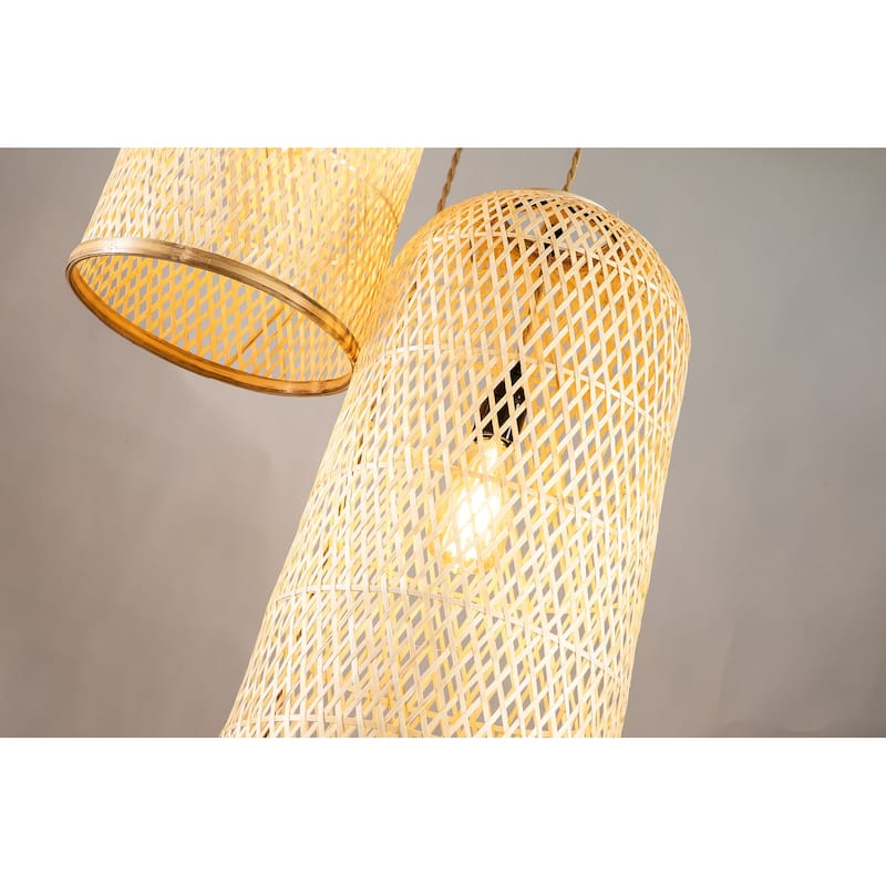 Three Lights Rattan Pendant Light