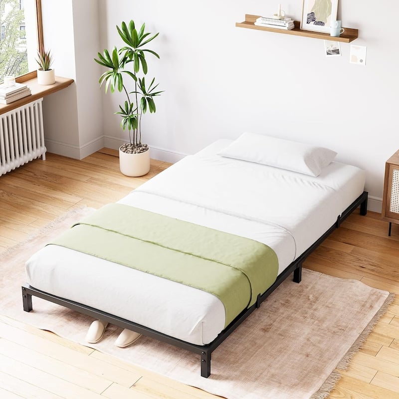Bed Frame No Box Spring Needed Metal Platform Bed 8"