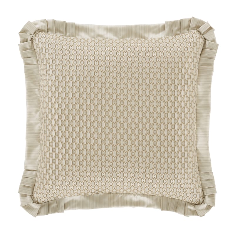 J. Queen New York Lazlo 20" Square Embellished Decorative Throw Pillow