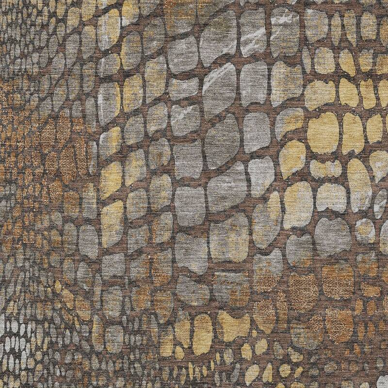 HomeRoots Abstract Transitional Rectangle Outdoor Rug