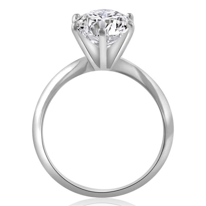 3Ct Certified Platinum Solitaire Oval Lab Grown Diamond Engagement Ring