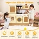 preview thumbnail 3 of 5, Wooden Kids Kitchen Toddler Montessori Pretend Play Toy w/ Light