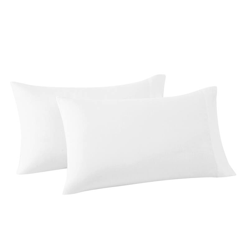 Frye Cotton Linen Blend Pillowcase Pair - White - Standard