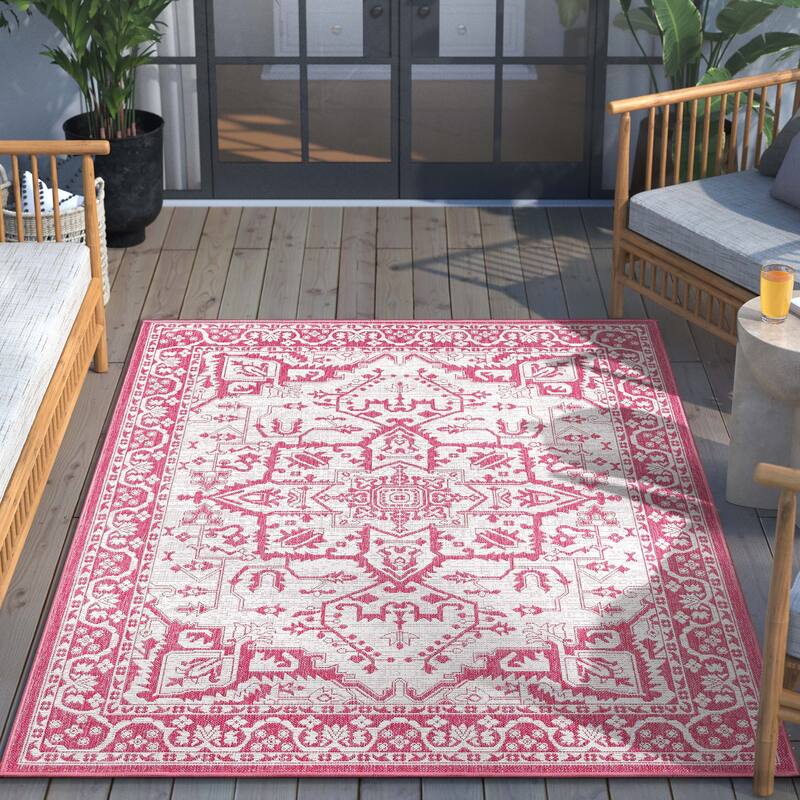 Well Woven Lia Celesine Persian Oriental Indoor Outdoor Area Rug