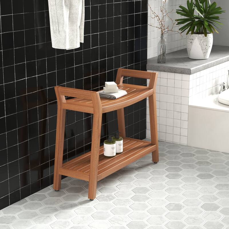Patented Asia Ascend Teak Shower Bench
