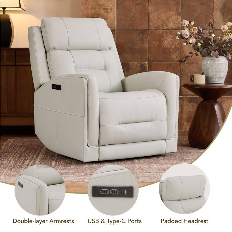 Spruce & Spring Power Recliner Chair Wall Hugger with Power Headrest