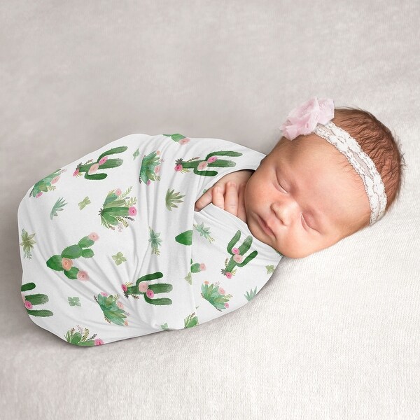 Cactus Floral Collection Girl Baby Swaddle Receiving Blanket